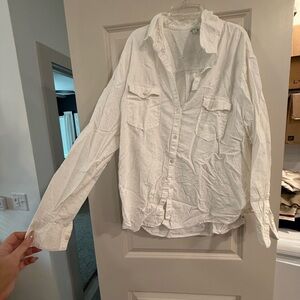 Elegant White Button Down Shirt for Women